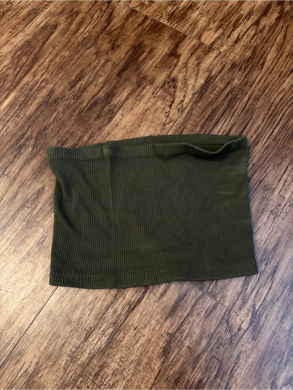 Free People Women’s Olive Green Ribbed Tube Skirt